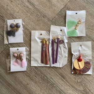 ASSORTED GOLD & TASSEL EARINGS